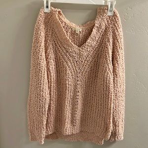 Women’s V-Neck Pink Sweater